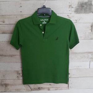 Boys green nautica polo